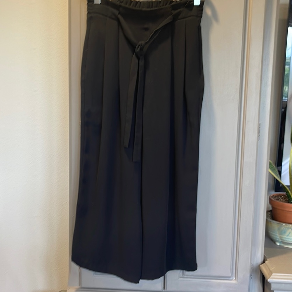 Wide leg black Zara Trousers